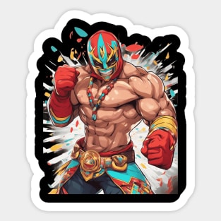 Mexican Wrestler Sticker
